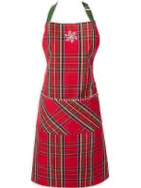 DII Tis the Season Plaid Apron-NWT